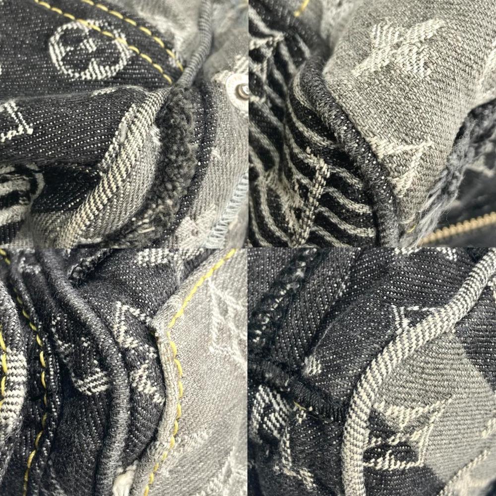 Louis Vuitton Black Denim Patchwork 30 Handbag Sp… - image 7